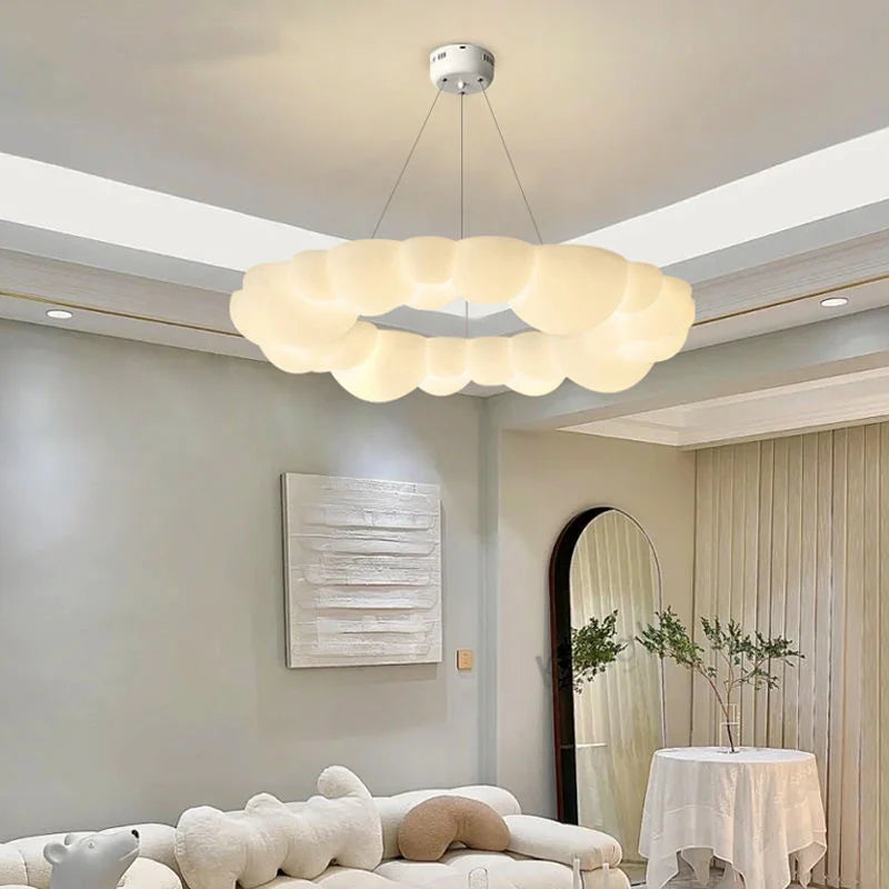 Nordic Creative Cloud Shades Pendant Lights Modern Ceiling Chandelier Living Room Bedroom Children's Room Decor LED Ceiling Lamp